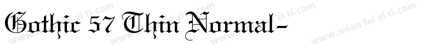 Gothic 57 Thin Normal字体转换